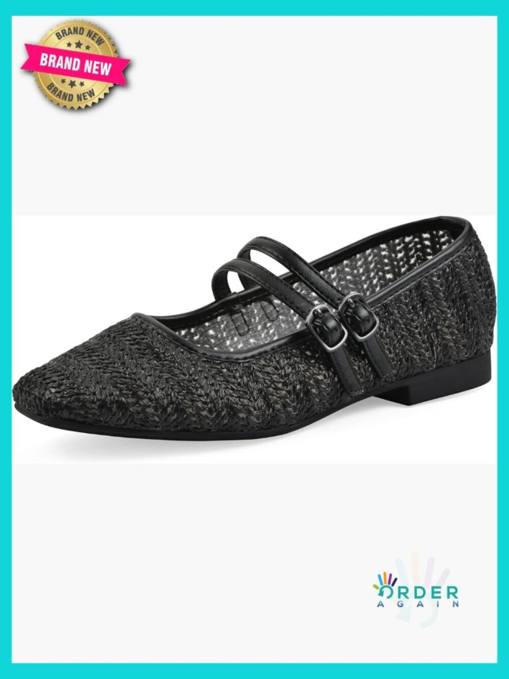 Double-Strap Mary Jane Flat Cushioned Insole Low Block Heel Spring Summer